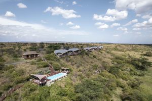 mahali mzuri overview main tent & pool 2