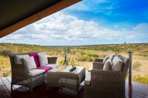 mahali mzuri tent 12 balcony seating area